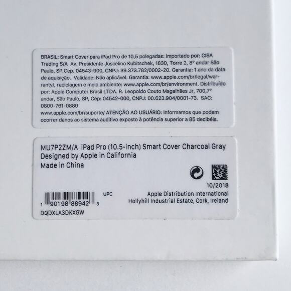 Apple iPad Pro 10.5 Smart Cover Charcoal Gray Grey Slimline Magnetic Folding - Picture 3 of 12